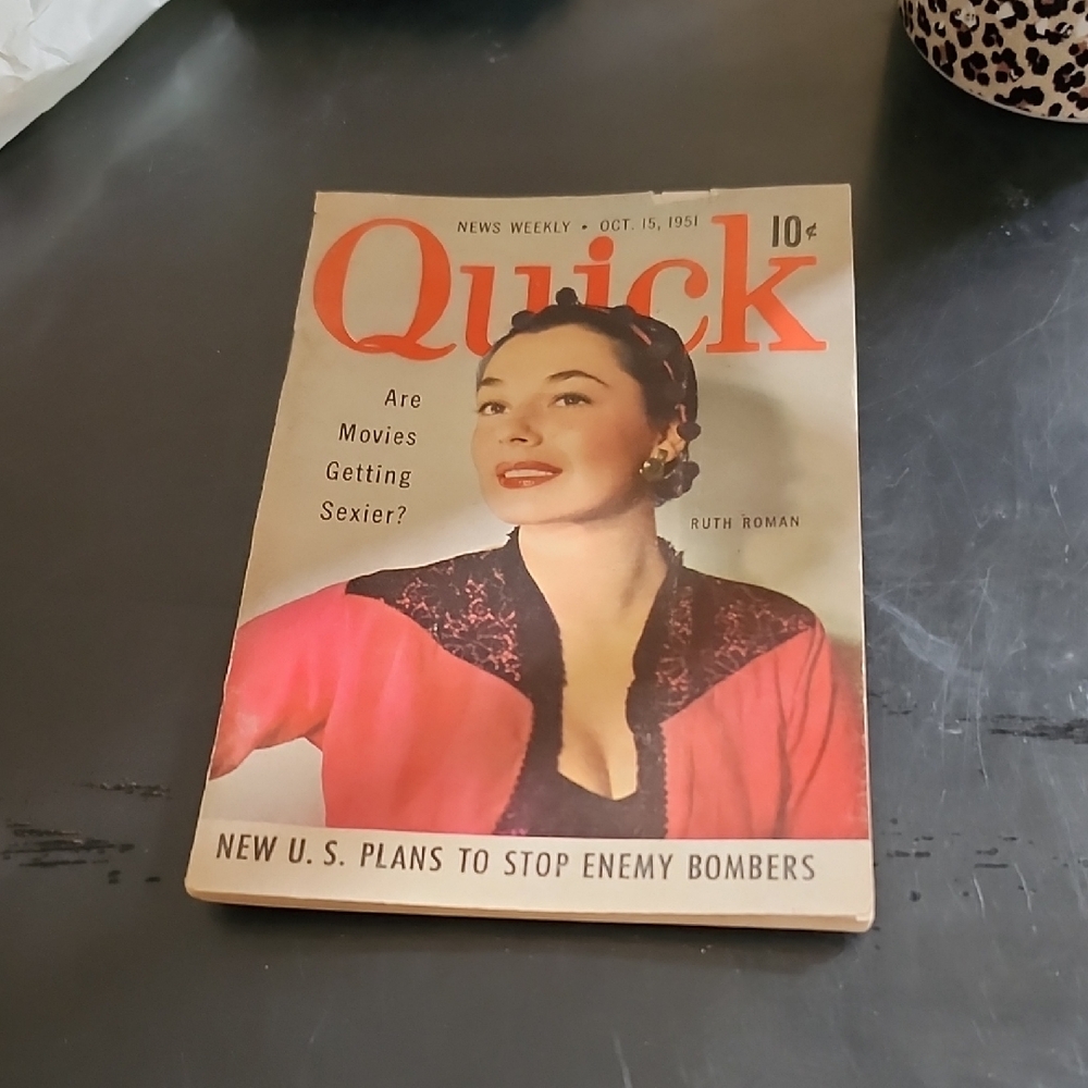 VINTAGE QUICK MAGAZINE with RUTH ROMA on the COVER - OCTOBER 1951